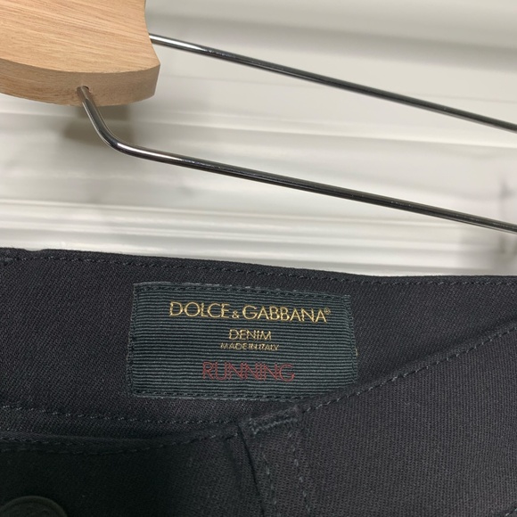 Dolce&Gabbana Runway Logo-Plaque Black Denim Pants - Picture 5 of 9